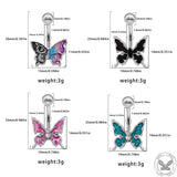 Shiny Butterfly Alloy Belly Ring | Gthic.com