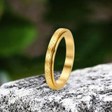 Simple 3mm Chessboard Stainless Steel Spinner Ring