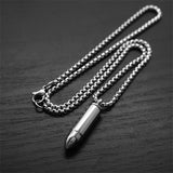 Simple Bullet Stainless Steel Openable Pendant