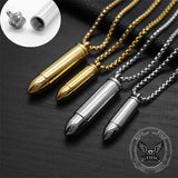 Simple Bullet Stainless Steel Openable Pendant 01 | Gthic.com