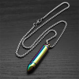 Simple Bullet Stainless Steel Openable Pendant