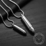 Simple Bullet Stainless Steel Openable Pendant 02 | Gthic.com