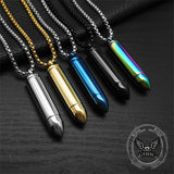 Simple Bullet Stainless Steel Openable Pendant 03 | Gthic.com