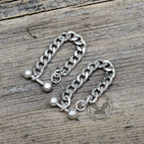 Simple Chain Design Front-back Stainless Steel Earrings
