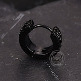 Simple Chain Design Stainless Steel Hoop Earrings