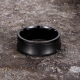 Simple Concave Arc Design Stainless Steel Spinner Ring