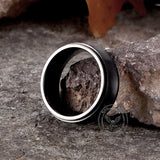 Simple Concave Arc Design Stainless Steel Spinner Ring