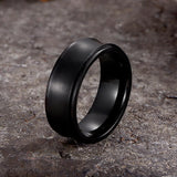 Simple Concave Arc Design Stainless Steel Spinner Ring | Gthic.com