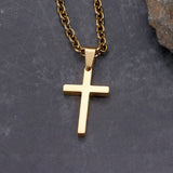 Simple Cross Stainless Steel Pendant | Gthic.com
