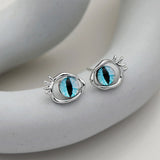 Simple Devil's Eye Alloy Stud Earrings | Gthic.com