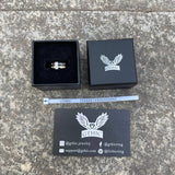 Simple Double Layer Ceramic Zircon Ring