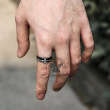 Simple Double Layer Ceramic Zircon Ring