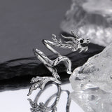 Simple Dragon Design Alloy Open Ring | Gthic.com