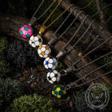 Simple Drip Glue Soccer Ball Stainless Steel Pendant | Gthic.com