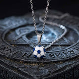 Simple Drip Glue Soccer Ball Stainless Steel Pendant