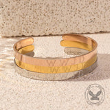 Simple English Letters WWJD Stainless Steel Open Bracelet | Gthic.com