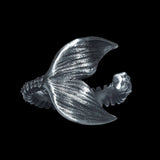 Simple Fishtail Sterling Silver Open Ring | Gthic.com