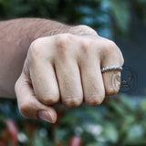 Simple Floral Stainless Steel Band Ring