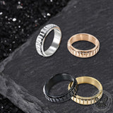 Simple Gear Stainless Steel Spinner Ring | Gthic.com
