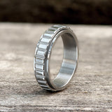 Simple Gear Stainless Steel Spinner Ring | Gthic.com