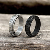 Simple Gear Stainless Steel Spinner Ring | Gthic.com