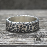 Simple Hammered Sterling Silver Band Ring | Gthic.com