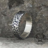 Simple Hammered Sterling Silver Band Ring | Gthic.com