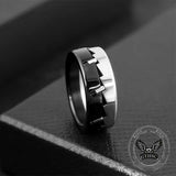 Simple Mechanical Ratchet Stainless Steel Spinner Ring