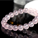 Simple Moissanite Natural Pink Crystal Bead Bracelet | Gthic.com