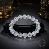 Simple Natural Clear Crystal Bead Bracelet | Gthic.com