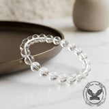 Simple Natural Clear Crystal Beaded Bracelet | Gthic.com