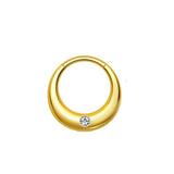 Simple Oval Shape G23 Titanium Pierced Nose Ring