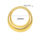 Simple Oval Shape G23 Titanium Pierced Nose Ring