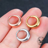 Simple Oval Shape G23 Titanium Pierced Nose Ring 03 | Gthic.com