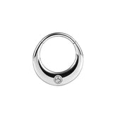 Simple Oval Shape G23 Titanium Pierced Nose Ring