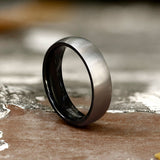 Simple Polished Titanium Couple Ring | Gthic.com
