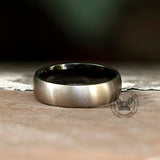Simple Polished Titanium Couple Ring