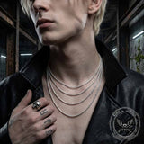 Simple Shimmering Stainless Steel Clavicle Necklace | Gthic.com