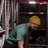 Gorro con puños de color liso simple