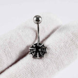 Simple Spider Web Angel Stainless Steel Belly Ring
