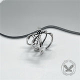 Simple Spider Web Sterling Silver Open Ring | Gthic.com