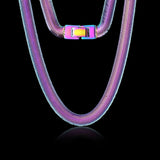 Simple Stainless Steel Flat Snake Chain 05 Multicolor | Gthic.com