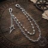 Simple Star Double-Layer Alloy Faux Pearl Pants Chain | Gthic.com