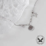 Simple Starfish Shell Stainless Steel Necklace