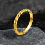 Simple Twist Stainless Steel Ring | Gthic.com