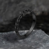 Simple Twist Stainless Steel Ring | Gthic.com