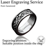 Simple Vine Pattern Stainless Steel Ring | Gthic.com
