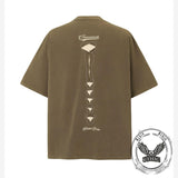 Skeleton Pattern Vintage Washed Cotton T-Shirt