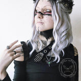 Colgante de acero inoxidable con forma de calavera, mariposa, ojo de demonio