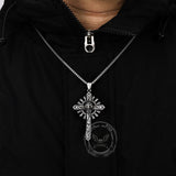 Skull Cross Stainless Steel Pendant Necklace |Gthic.com
